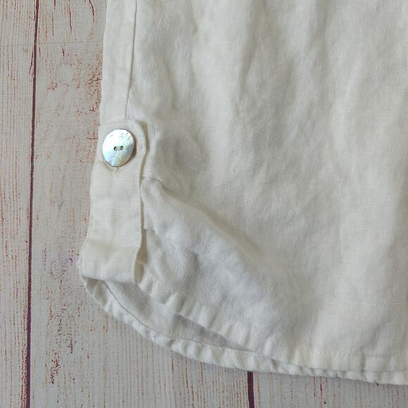 Habitat linen cropped wide leg pants sz M - Picture 3 of 8